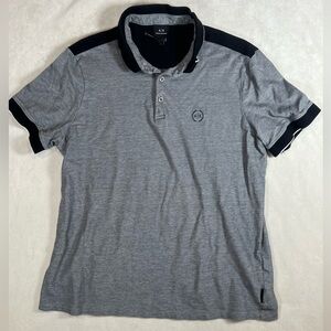 Men's XXL (Fits Slim) Armani Exchange AX A|X Gray Polo Shirt